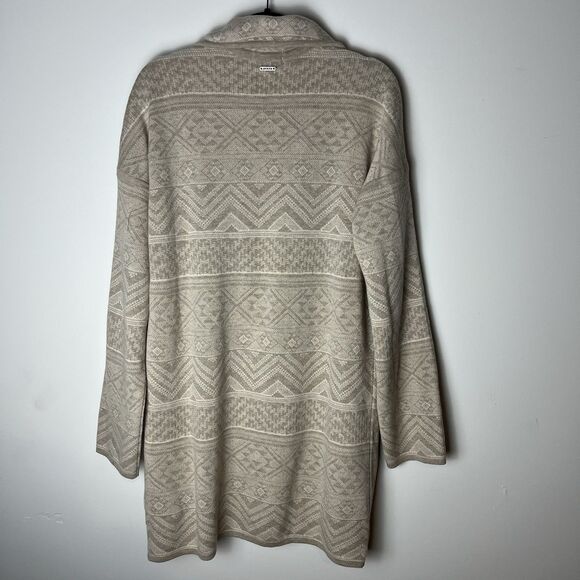 Prana Sevie Cardigan tan/creme Merino sweater XS Cozy 183 - Picture 5 of 9